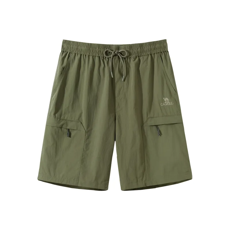 CAMEL Straight Fit Water Repellent Abrasion Resistant 5/8 Thin Loose Fit Cargo Shorts Unisex-14