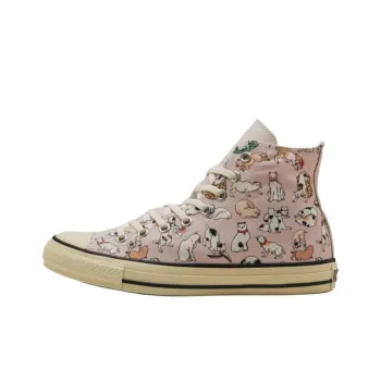 Converse All Star Ukiyoe Print HI Anti Slip Wear Resistant High Top Canvas Shoes Unisex Pink