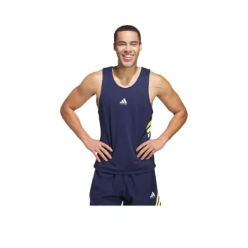 Adidas Tank Top Men's Dark Indigo Pure Sulfur Yellow