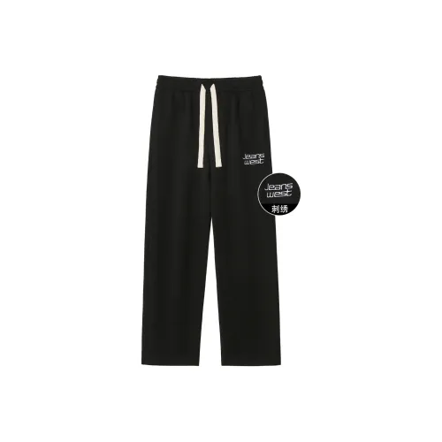 Jean West Casual Pants Unisex Black Black