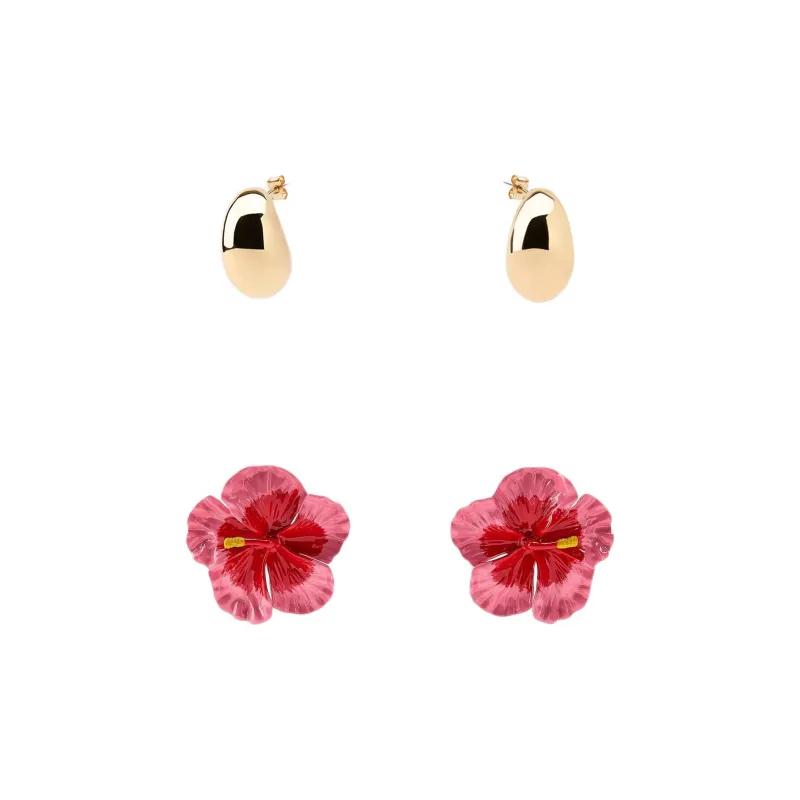 ZARA Metal Earrings Women's Gold-0