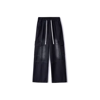 Menglaini Jeans Unisex Black