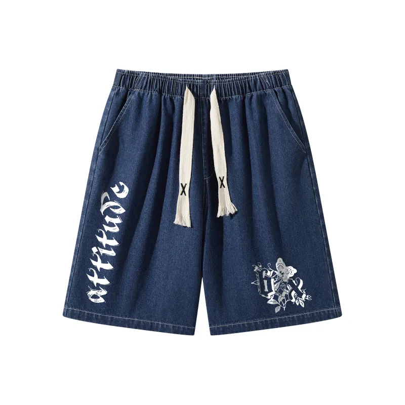 B.X Denim Shorts Unisex-4