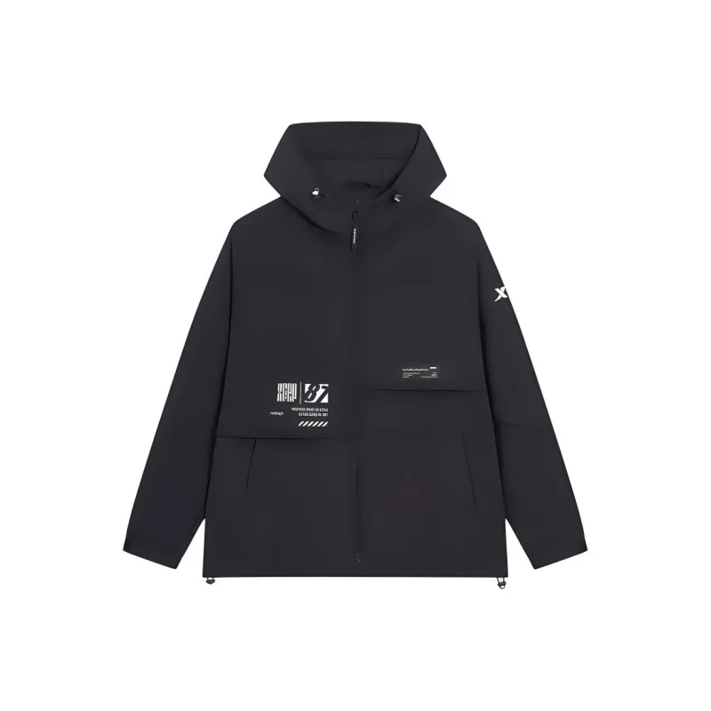 XTEP Trench Coat Men's Jet Black-0
