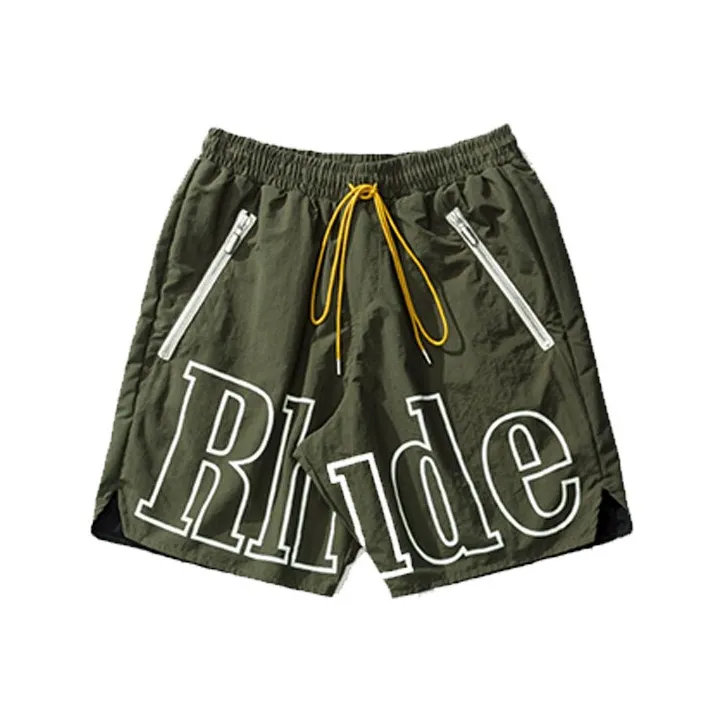 RHUDE Casual Shorts Men Green-0