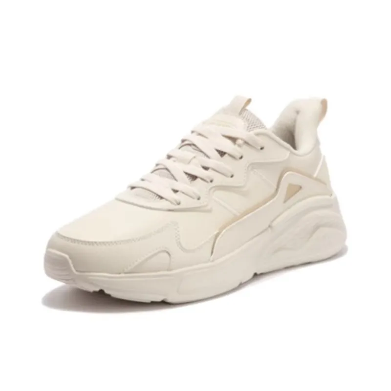 361° Anti Slip Wear Resistant Low Top Running Shoes Men's Beige Yellow-2