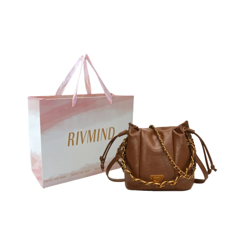 RIVMIND PU Shoulder Bag, Crossbody Bag Women's Black/Coffee/Brown-4