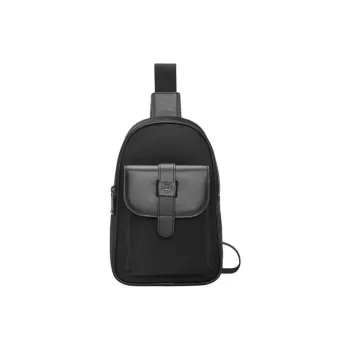 GOLDLION Fabric Sling Bag Medium Size Men's Black