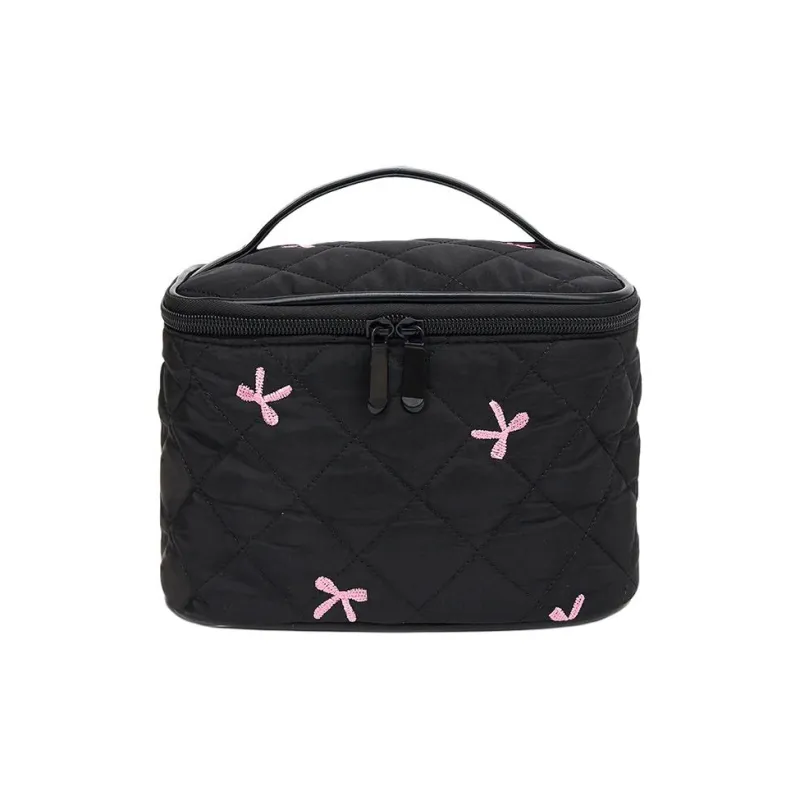 Sweet Pillow House Embroidery Bowknot Makeup Bags-0