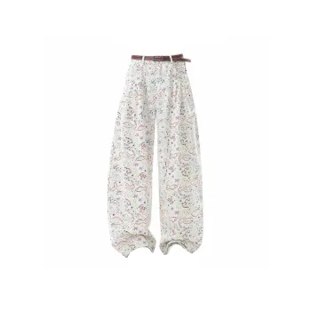 ROOMBOSE Casual Pants Unisex White