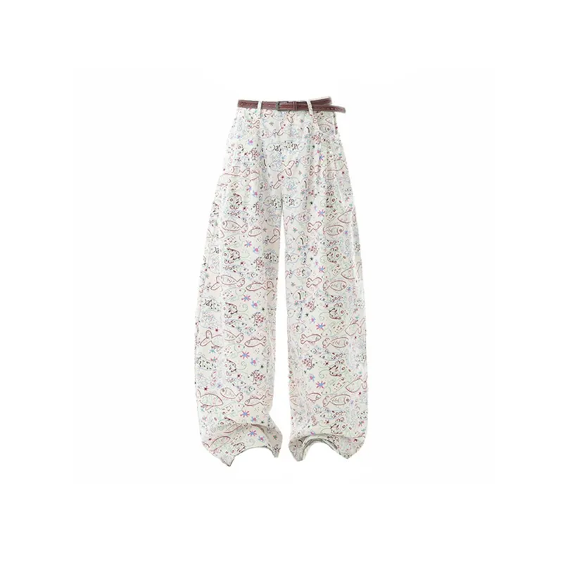 ROOMBOSE Casual Pants Unisex White-0