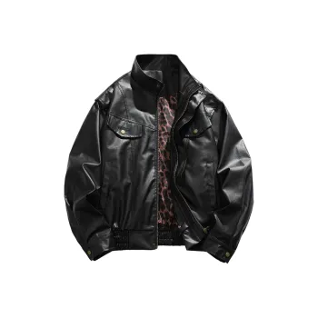 UPZCY Leather Jacket Unisex Black