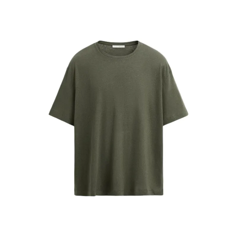 ZARA T Shirts Men Khaki-0