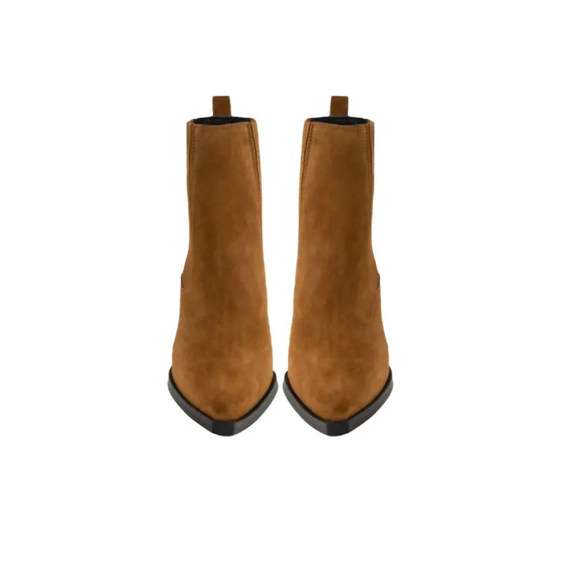 JONAK Monti Tan Short Chelsea Boots Women's Brown-2