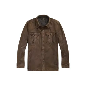 Ralph Lauren Leather Jacket Men's Tan