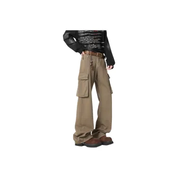 SCHEPPERHEYN Cargo Pants Unisex Dark Brown Extended Length