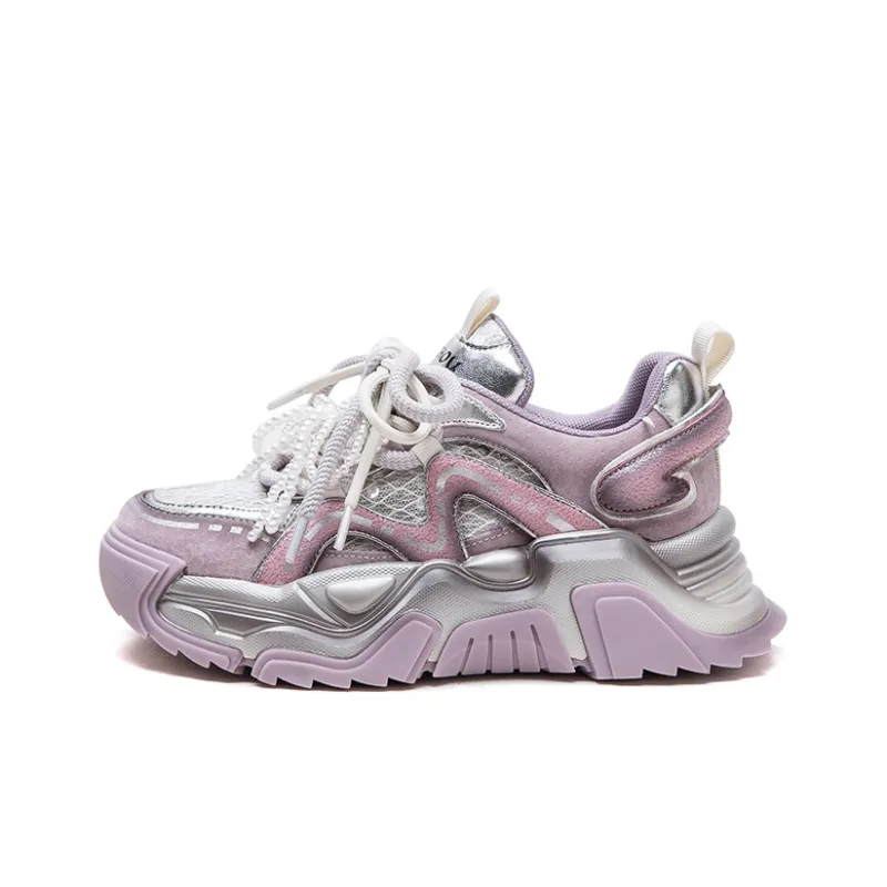 Chibang Breathable Low Top Chunky Sneakers Women's-5