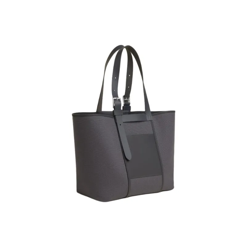 HERMES Etriviere Pocket Goeland Canvas With Hunter Leather And Swift Calfskin Handbag Men's Blue Gray-2