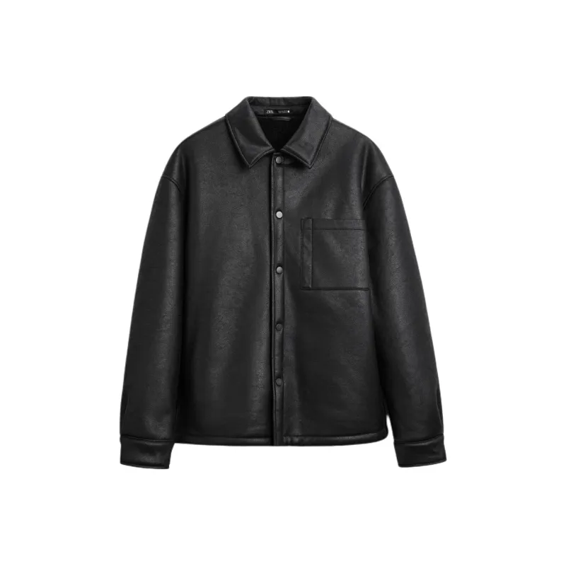 ZARA Leather Jackets Men-2
