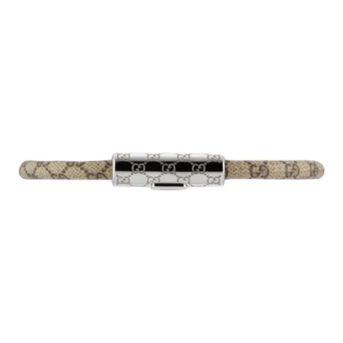 GUCCI Palladium Metal Bracelets Unisex Beige-0