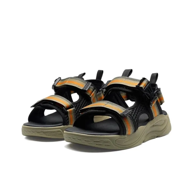 XTEP Liekong Beach Sandals Men's Black Green-2