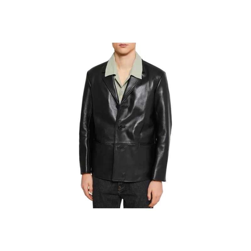 Sunflower Leather Jacket Men's Black-0