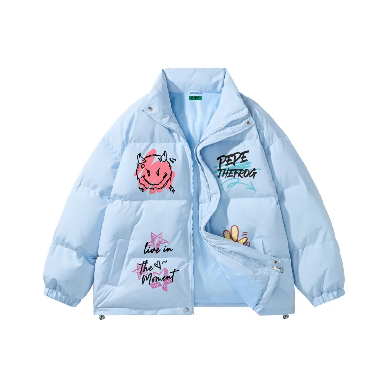 Pepe The Frog Puffer Jacket Unisex-4