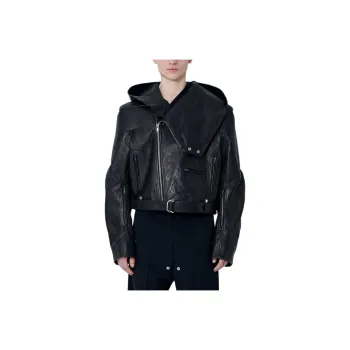 RICK OWENS Cropped Hooded Stooges Jacket