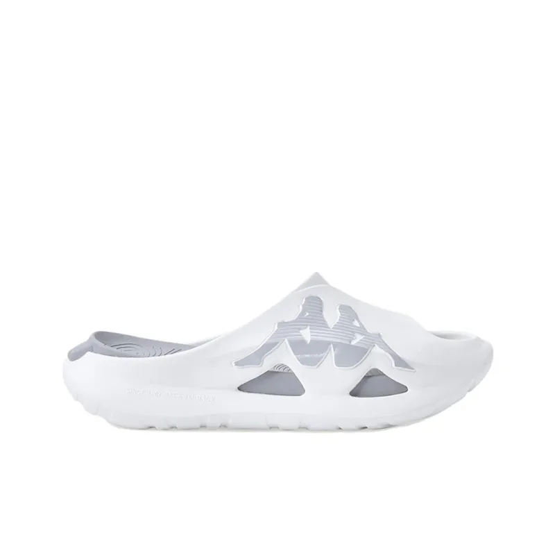 Kappa Slip Resistant Abrasion Resistant Slide Slippers Unisex White-1