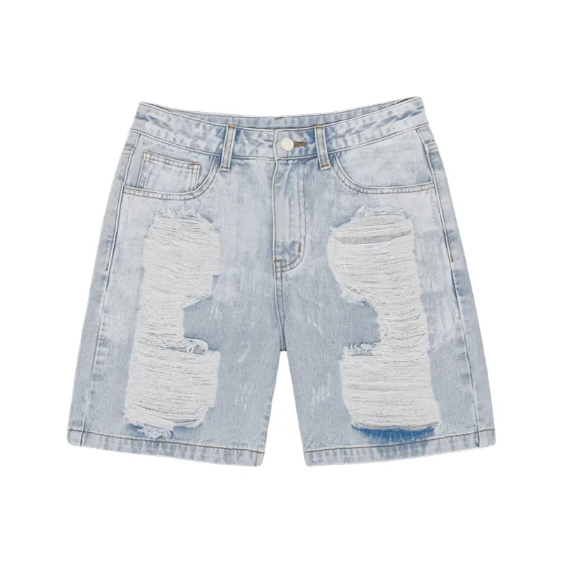 UNTILWERICH Denim Shorts Unisex Light Blue-0