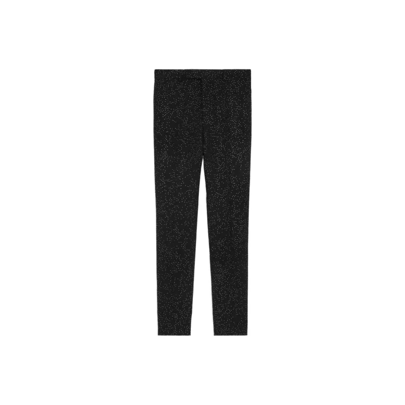 CELINE Mods Pants With Rhinestones In Double face Wool-0