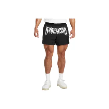GYMSHARK WORDMARK MESH 5' SHORTS Casual Shorts Men's Black