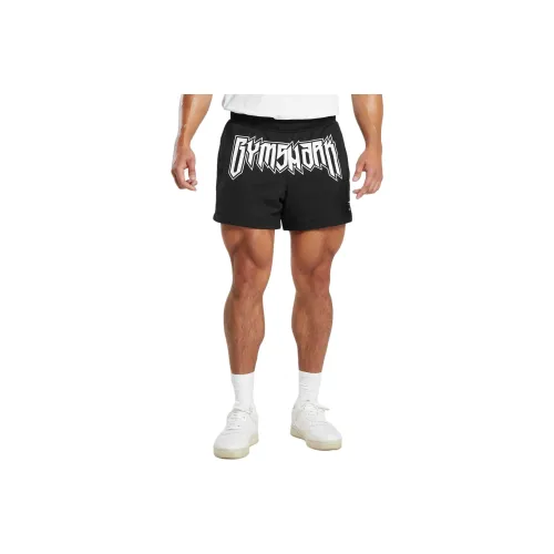 GYMSHARK WORDMARK MESH 5' SHORTS Casual Shorts Men's Black