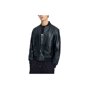 Iceberg Leather Jacket Men's Black