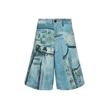 VERSACE JEANS COUTURE SS24 Denim Shorts Men's Blue