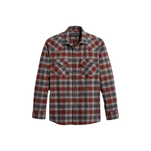 PENDLETON Shirts Men Red Gray