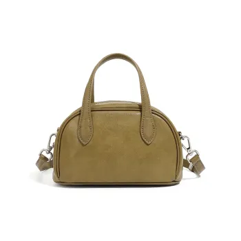 PESASRIE Cow Leather Boston Bag, Shoulder Bag, Crossbody Bag, Handbag Women's Multicolor