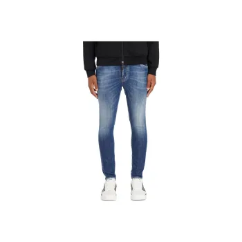 DSQUARED 2 Mid Rise Slim Leg Distressed Jeans