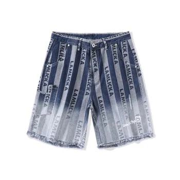 LAMLICKA Denim Shorts Unisex Blue