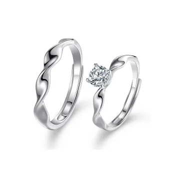 YFANXI Moissanite S925 Silver Rings Unisex