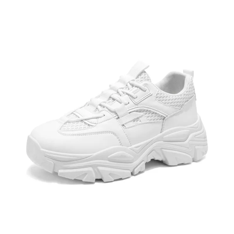 ZULISHI Chunky Sneakers Men Low Top Black/White-8