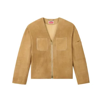 KENZO SS25 Leather Jacket Men's Beige