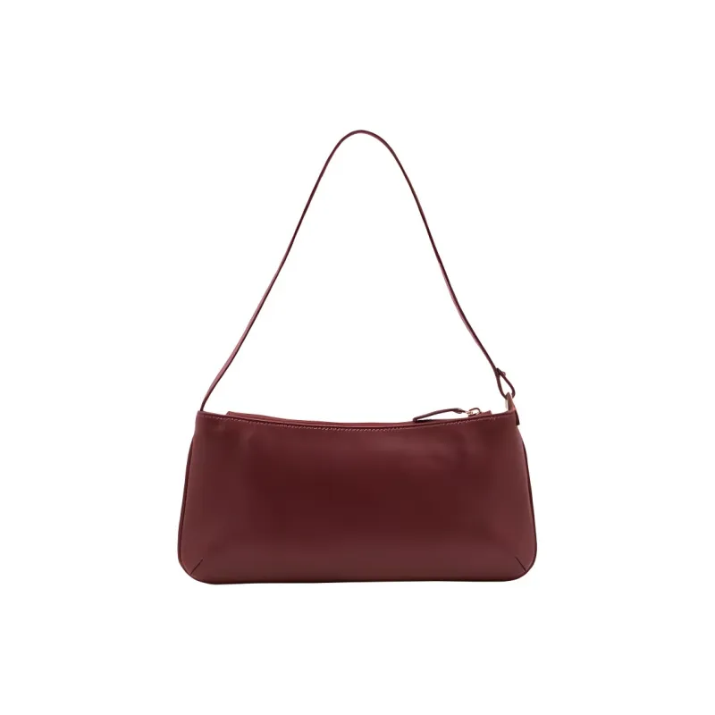 Manu Atelier PITA Series Smooth Calf Leather Shoulder Bag Women's Red-2