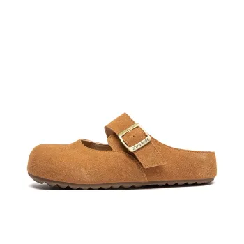 ΛOLUNKΛ Rubber Sole Abrasion Resistant Slip Resistant Closed Toe Slippers Women's
