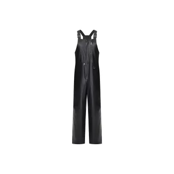 TEAM WANG Choices Faux Leather Jumpsuit