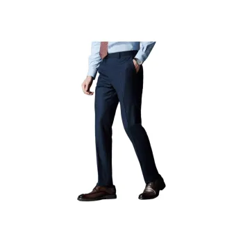 SAINT ANGELO Suit Trouser Men's Twilight Blue With Orange Plaid