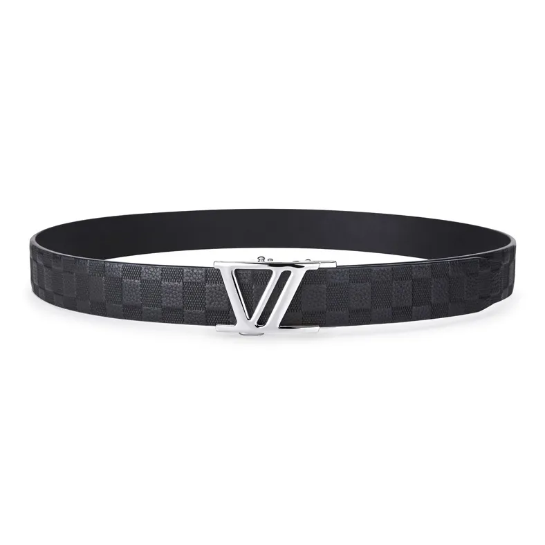 Jeccieziio Top Grain Cow Leather Belt Men's Gunmetal, Gold, Silver Width 3.5CM-15