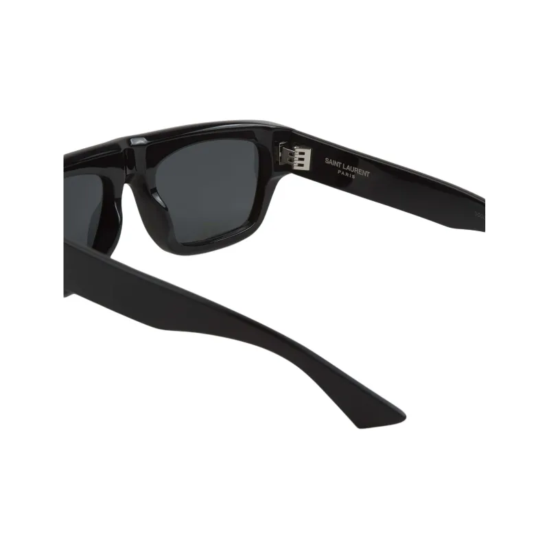 SAINT LAURENT Acetate Square Sunglasses Men's Black-1