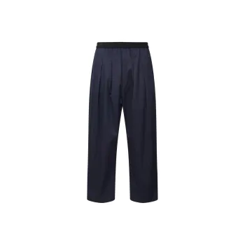 Maison Margiela Pleated Loose Fit Cropped Pants