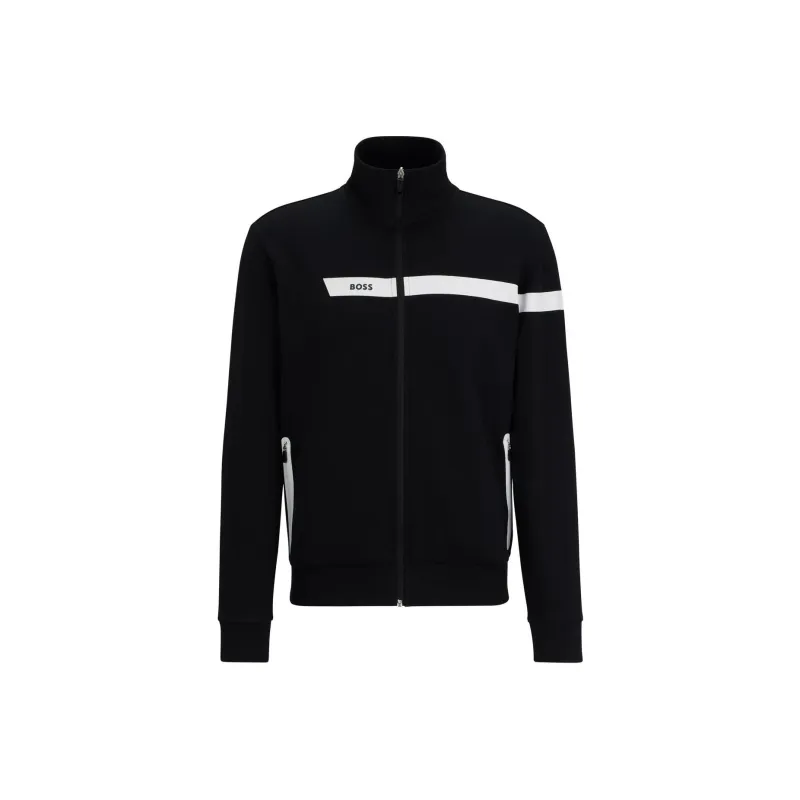 Boss Logo print Zip up Sweatshirt-0